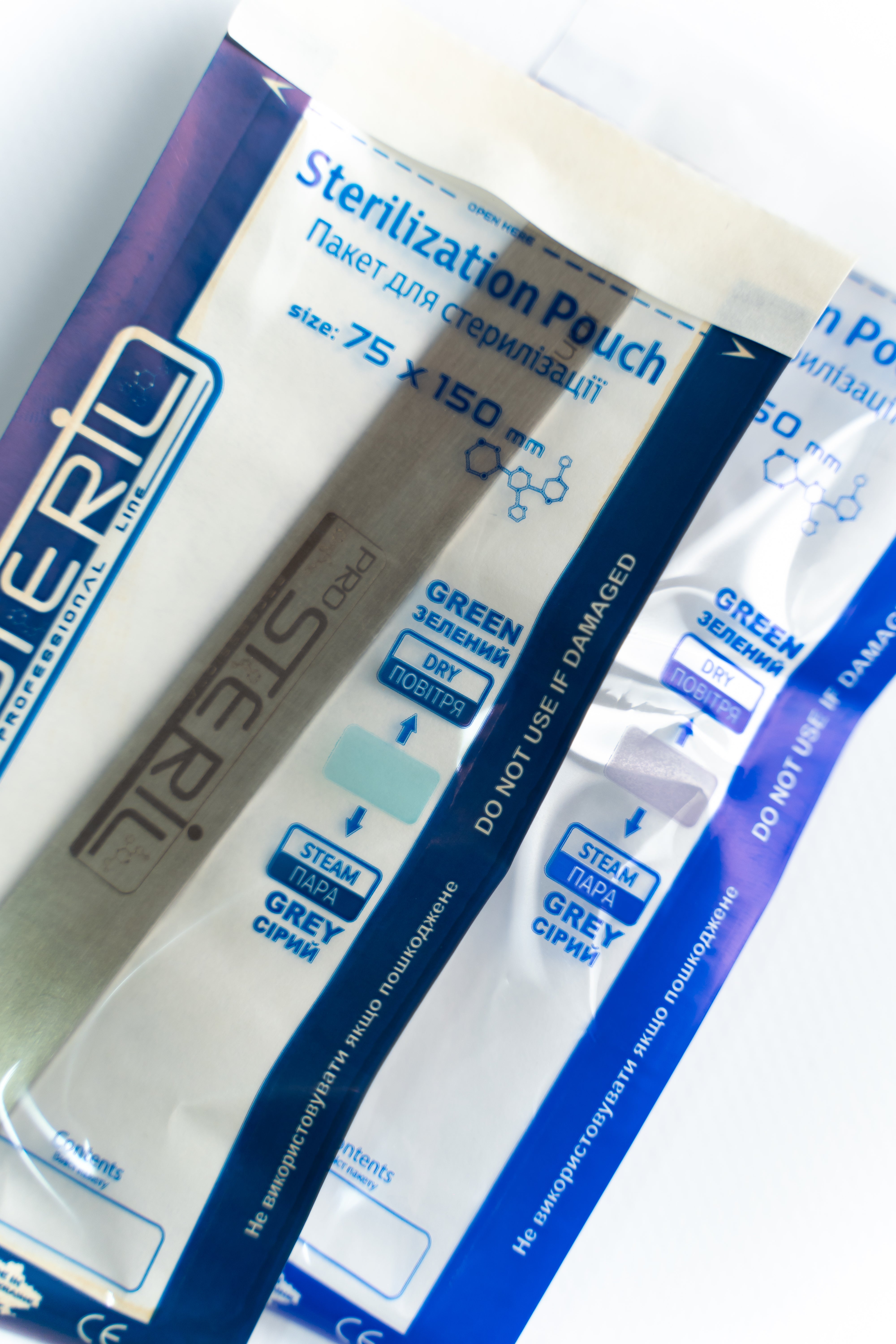 ProSteril Karšto oro ir autoklavo sterilizavimo maišeliai 75x150 mm CPW skaidrūs su indikatoriumi 100 vnt.