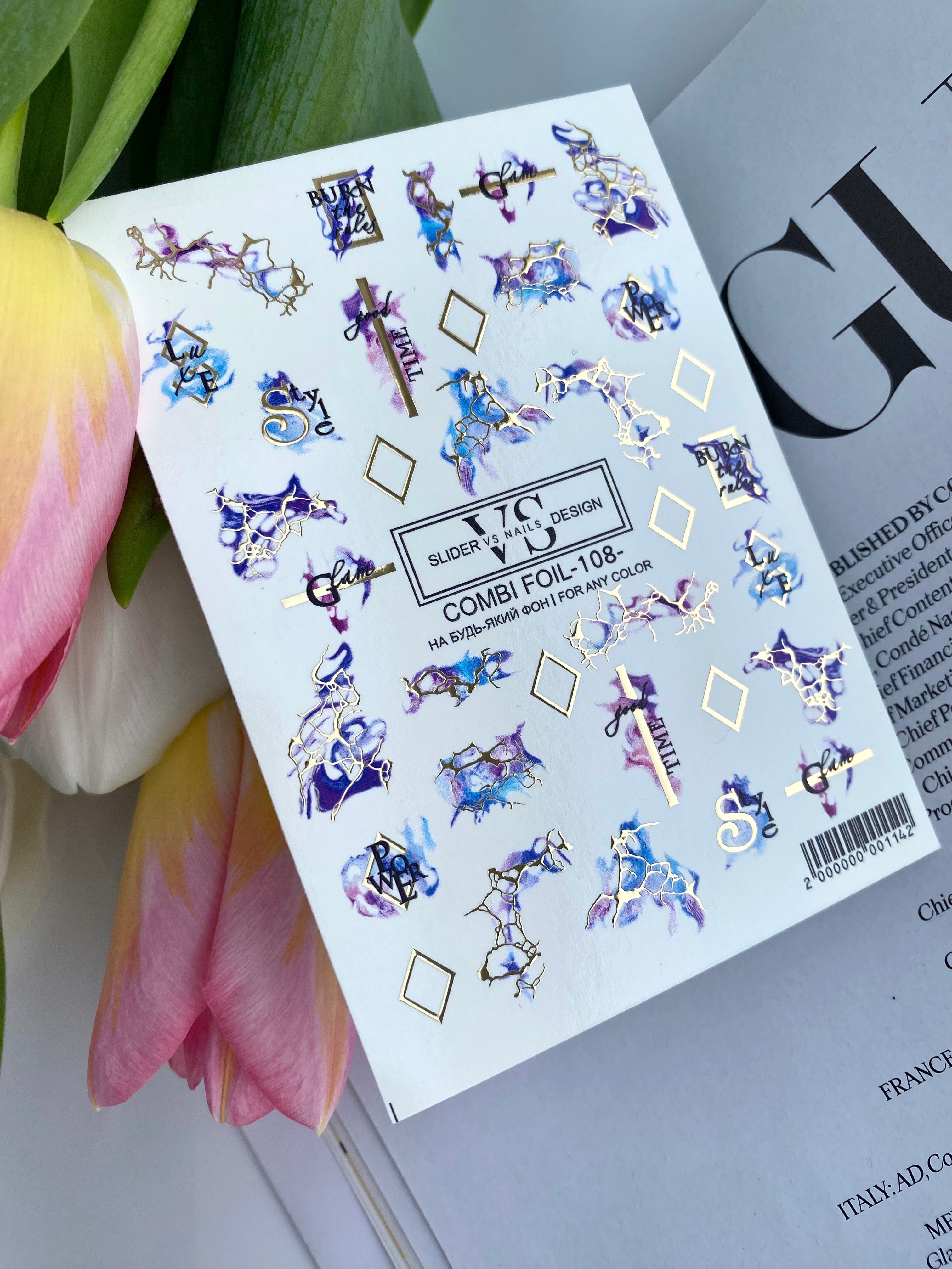 VS NAILS Sliders Combi Foil Nr.108