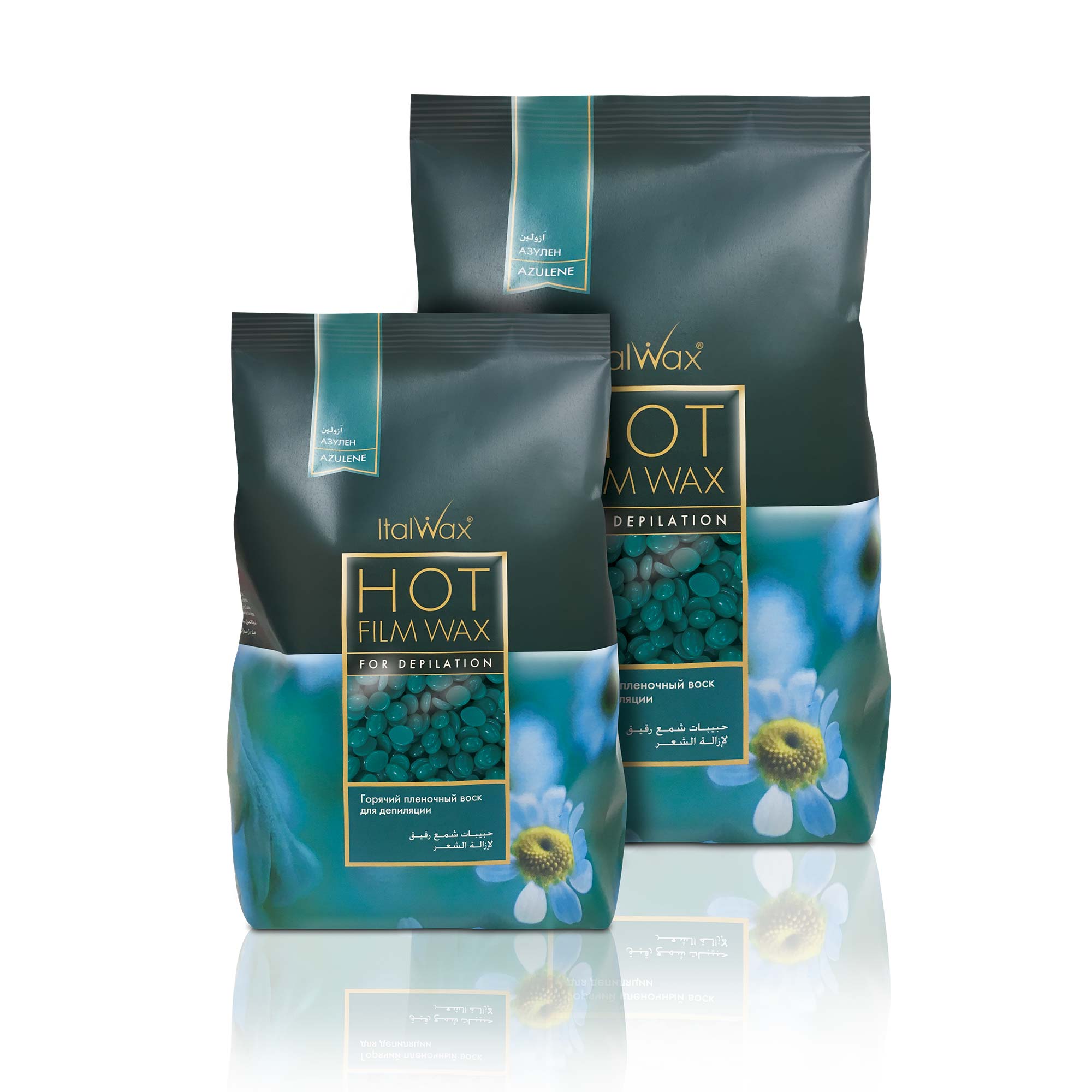 ItalWax HOT Film WAX Горячий пленочный воск - AZULENE 500 г