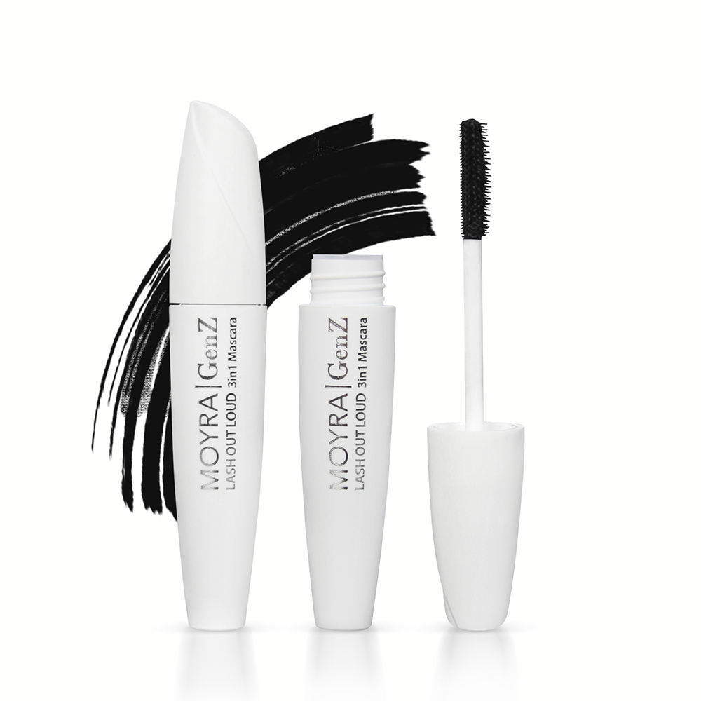 MOYRA GenZ Mascara Lash out Loud 3 в 1 тушь для ресниц, черная, 8 г