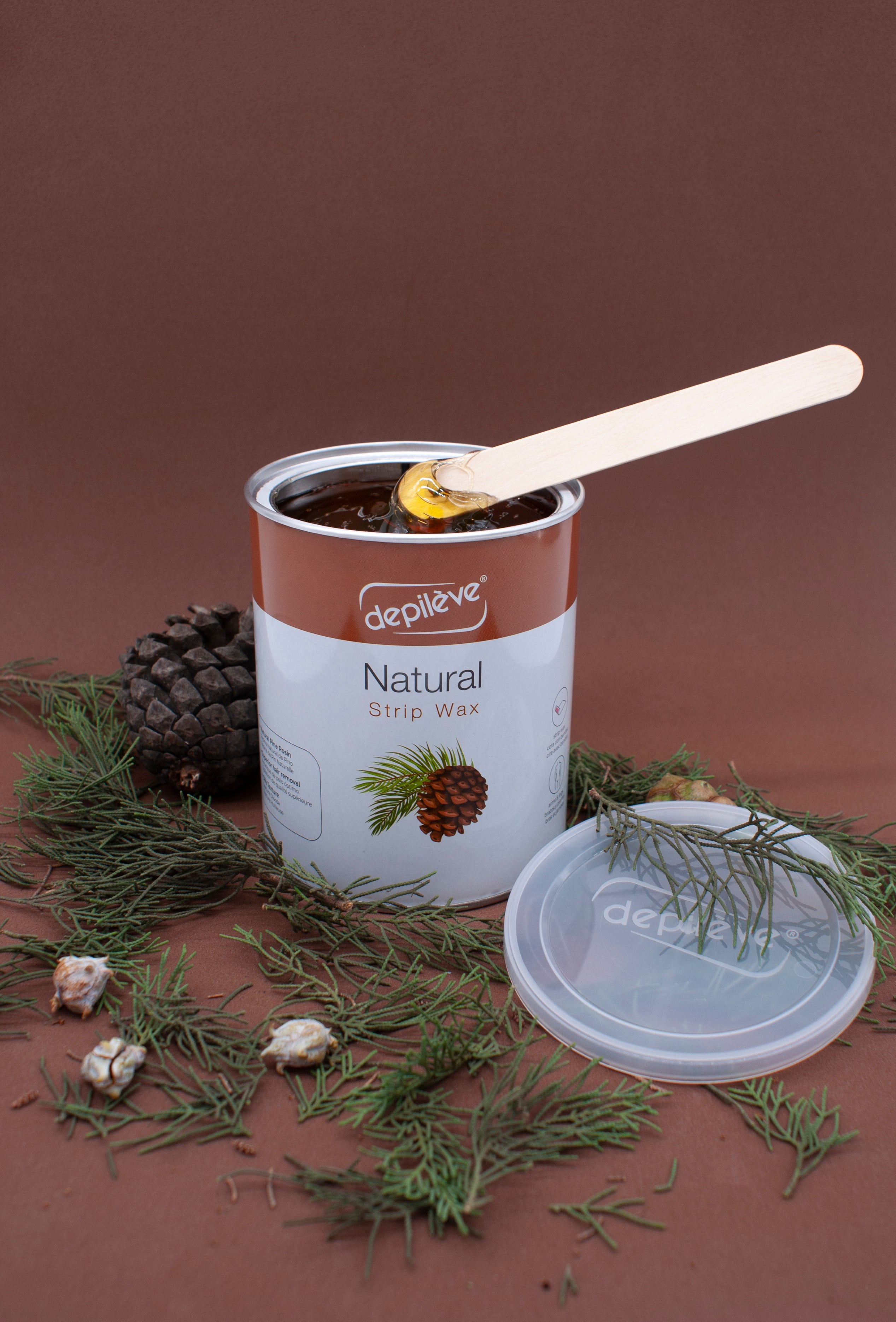 Depileve NATŪRALUS juostinis vaškas indelyje 800 ml