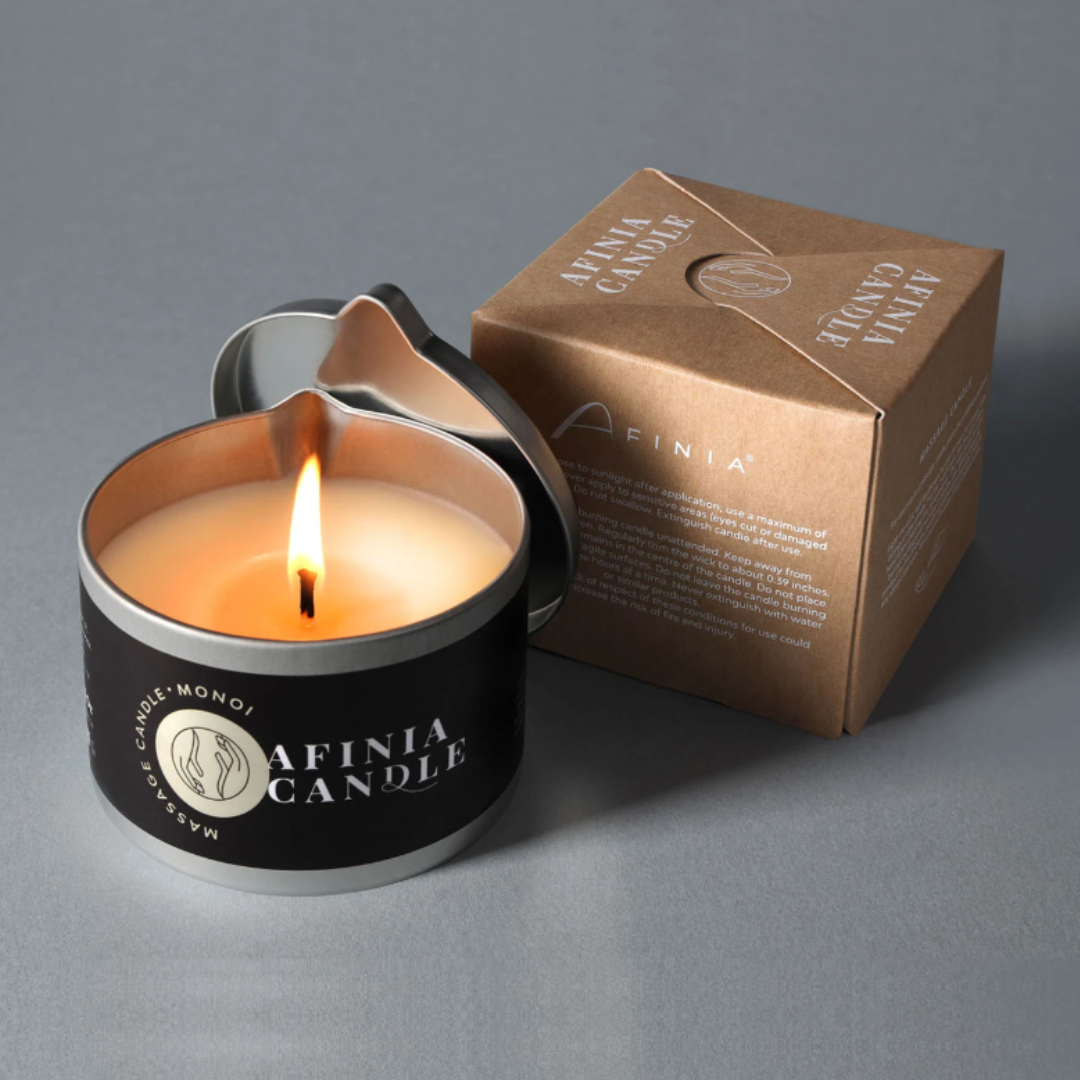 „Afinia“ aromatinė masažinė žvakė „Monoi“, 150 g
