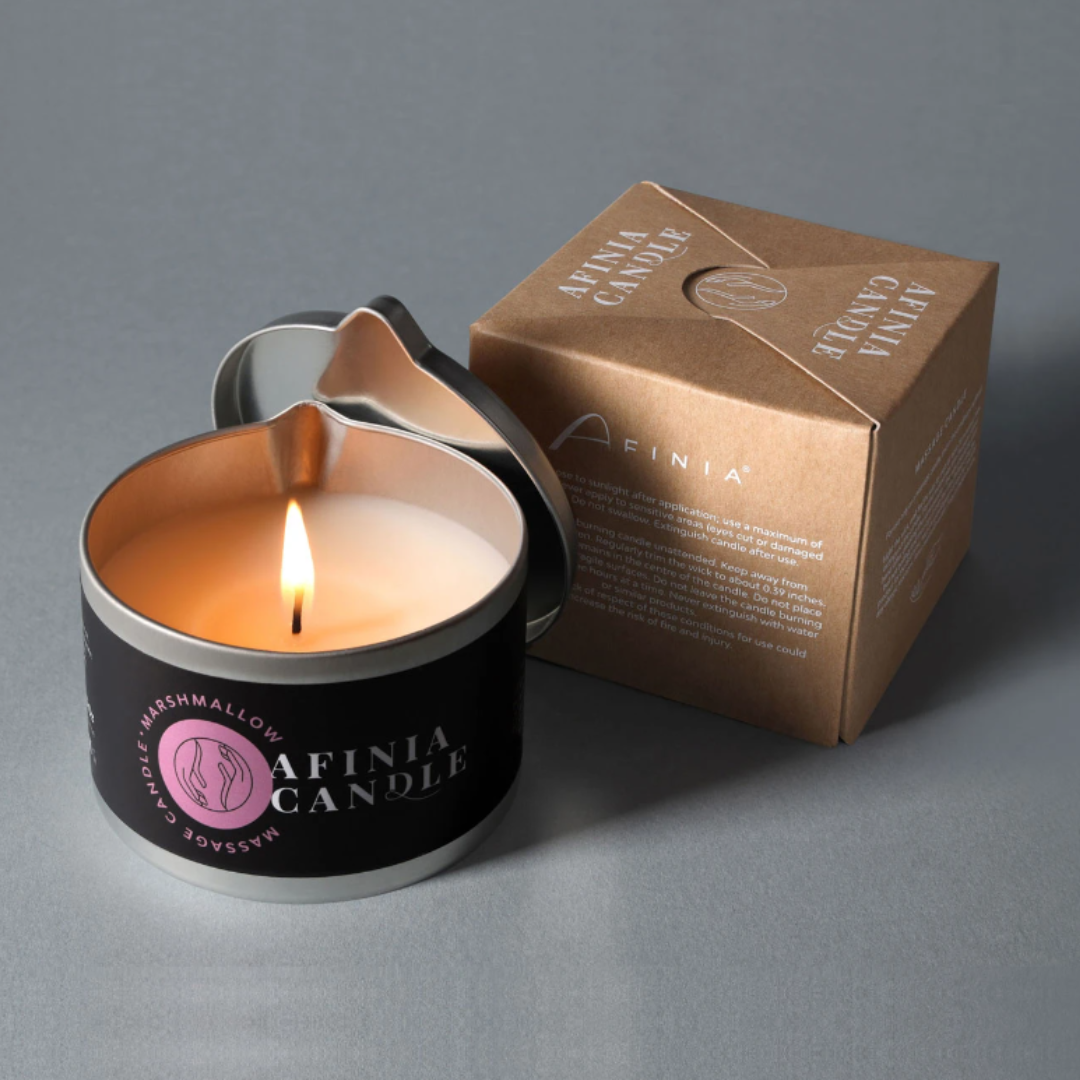 „Afinia“ aromatinė masažinė žvakė „Marshmallow“, 150 g