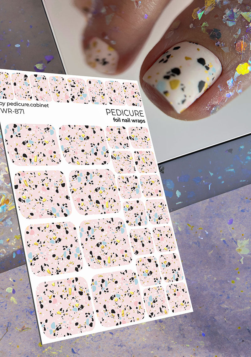 Pedikiūro spintelė pedikiūro plėvelė su auksine folija [WR-871]