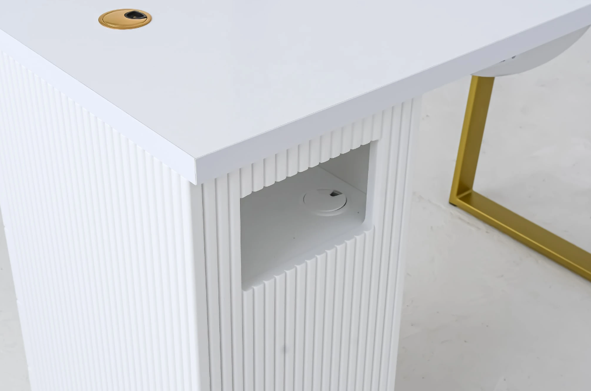 Afinia Manicure table Prime Gold with built-in dust collector NDC 2000