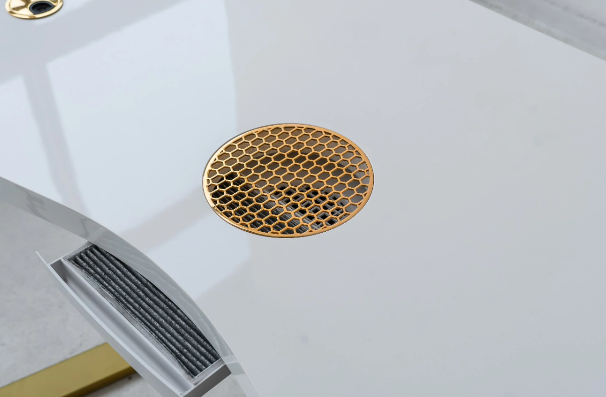 Afinia Nagų priežiūros stalas Art Deco X Auksas su įmontuotu dulkių surinkėju NDC 2000