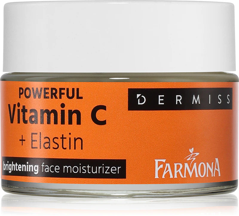 Farmona Dermiss Galingas vitaminas C + Elastinas Veido kremas spindesiui ir drėkinimui 50ml
