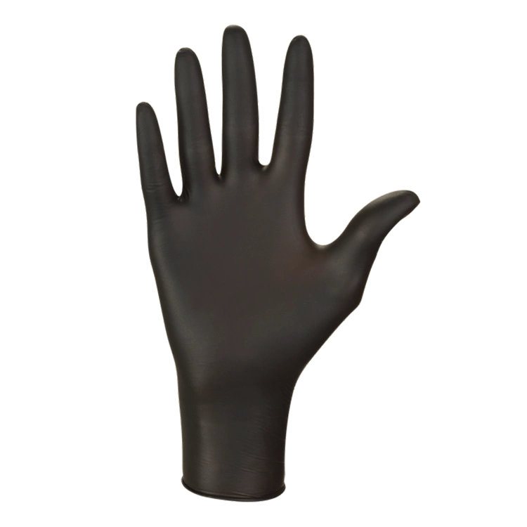 Nitrylex PF Vienkartiniai nitrilo pirštinės, be pudros XL Juodos, 100 vnt. (Lenkija)