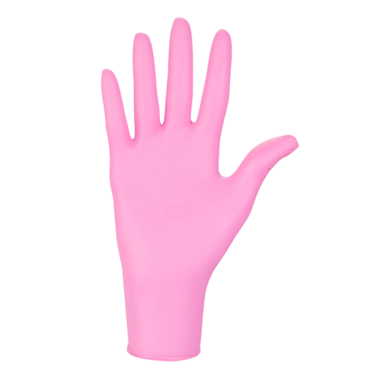Nitrylex PF Vienkartiniai nitrilo pirštinės, be pudros XS Rožinės, 100 vnt. (Lenkija)