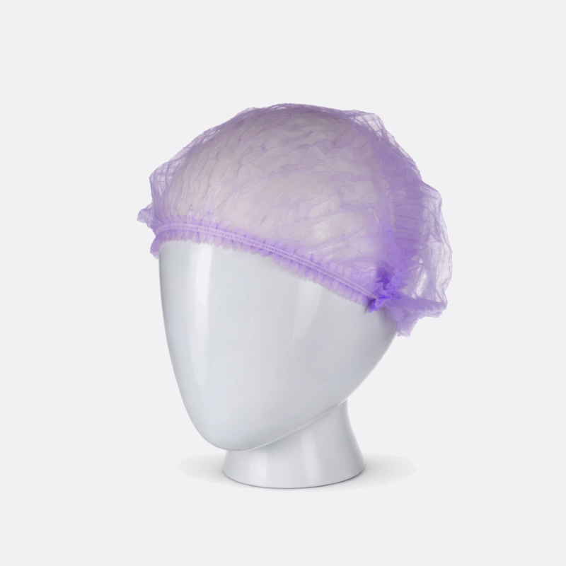 PW Одноразовые шапочки из нетканого материала 100шт., фиолетовый