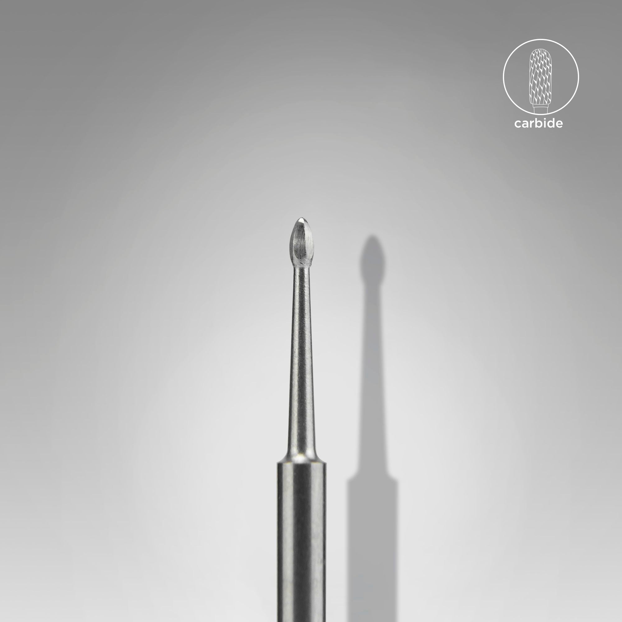 STALEKS Karbido freza Nagų valiklis MINI, skersmuo 1,2 mm / darbo dalis 2,5 mm[FT12/012/2,5]