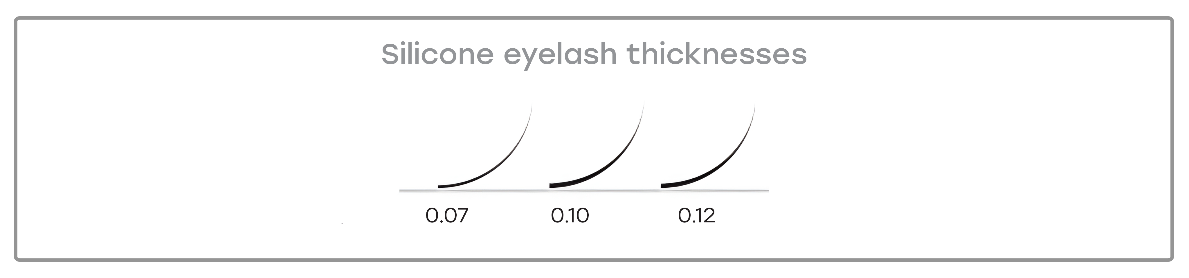LOVELY silikono blakstienos D/0,07 x 7 mm, 16 eilių