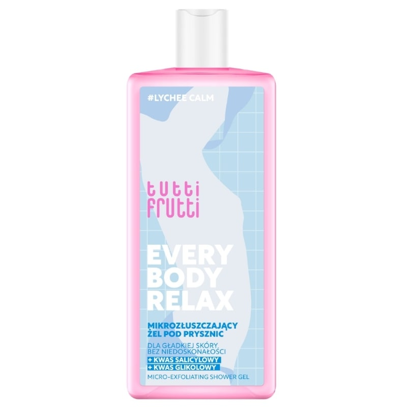 Farmona TUTTI FRUTTI Micro-Exfoliating Shower Gel LycheeCalm with Salicylic Acid and Glycolic Acid, 400 ml 