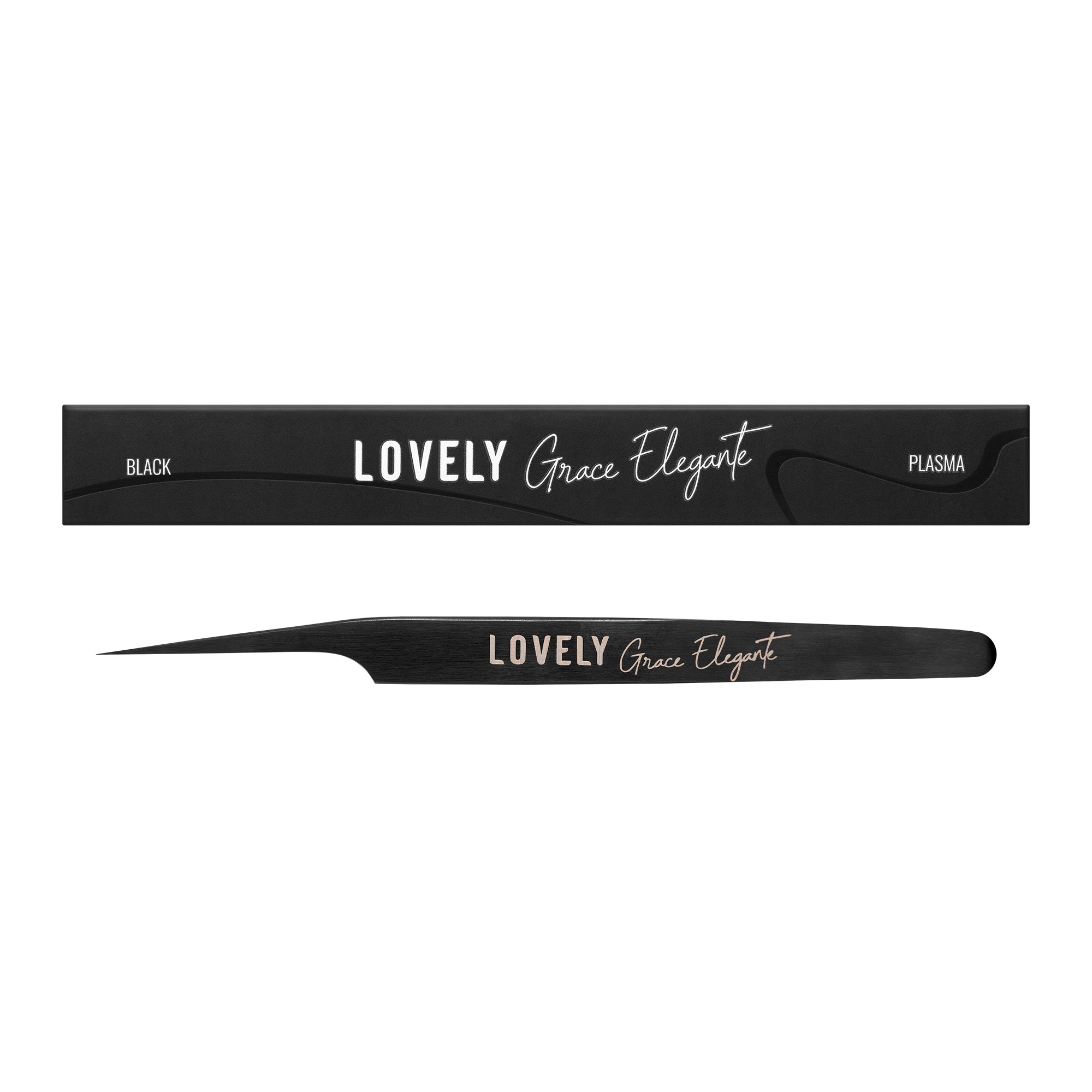 LOVELY Пинцет для наращивания ресниц NanoFiber Grace Elegante, Standard Straight (с изгибом)