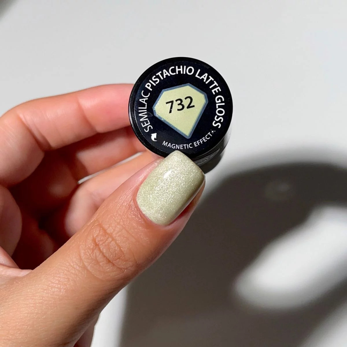 732 Semilac УФ-гель-лак «Pistachio Latte Gloss», 7 мл