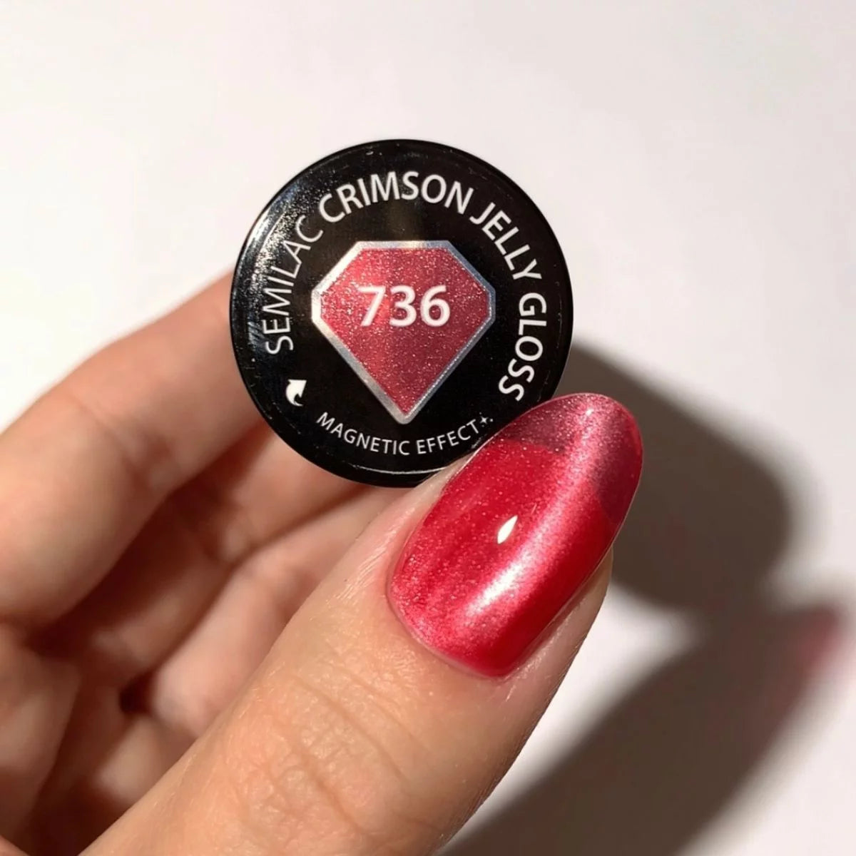 736 „Semilac“ UV gelinis lakas „Crimson Jelly Gloss“, 7 ml