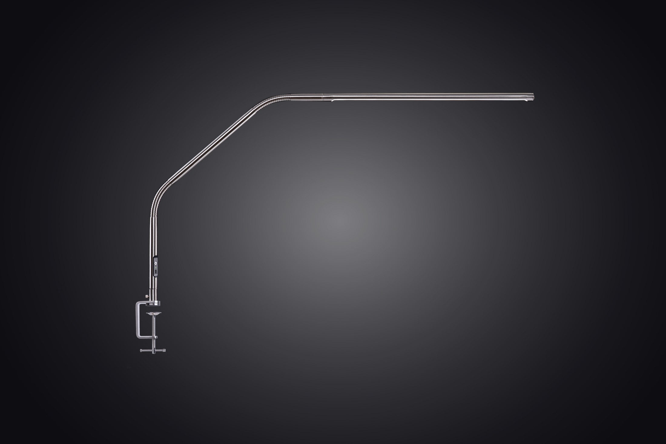 Daylight LED table lamp with bracket [Slimline 4 Brushed Steel]