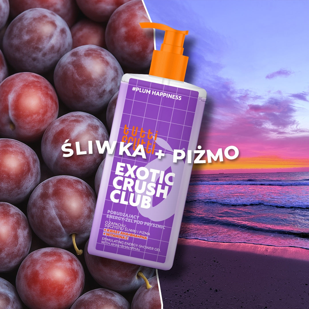 Farmona TUTTI FRUTTI PlumHappiness žadinantis energijos dušo gelis su AHA+BHA+PHA rūgštimis 400ml