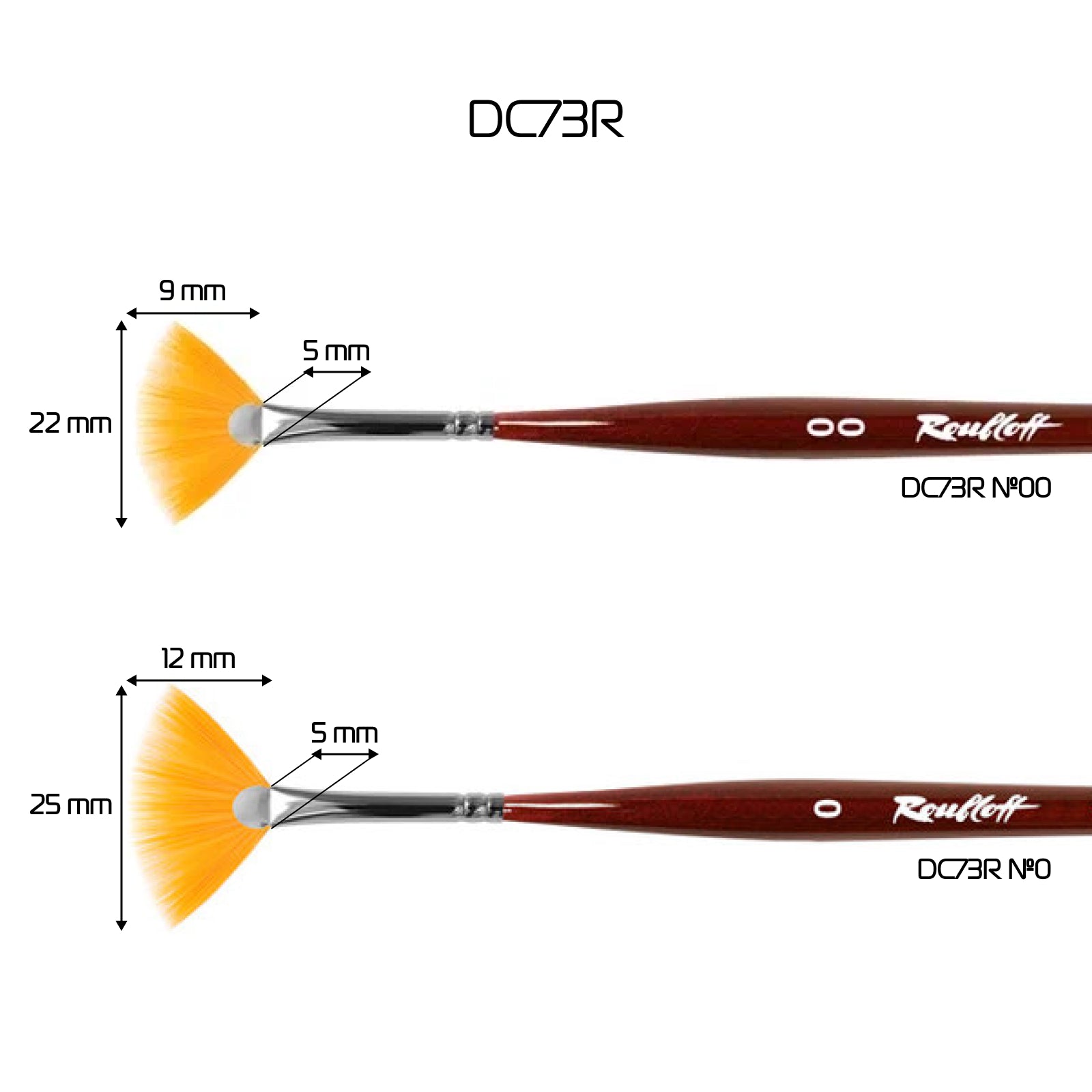 Roubloff, Plona ventiliatoriaus šepetėlis nagų dizainui [DC73R-00]